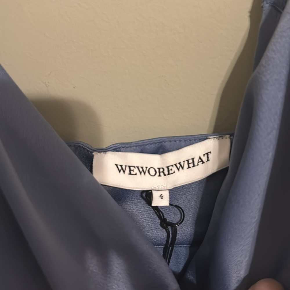 WeWoreWhat Cowl Midi in Slate Blue 4 - Picture 8 of 8